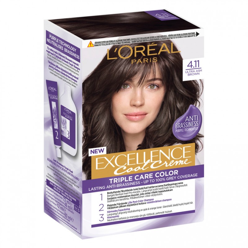 L Oreal Excellence Creme Hair Color 4 11 Ultra Ash Brown 1 Stk 114 95