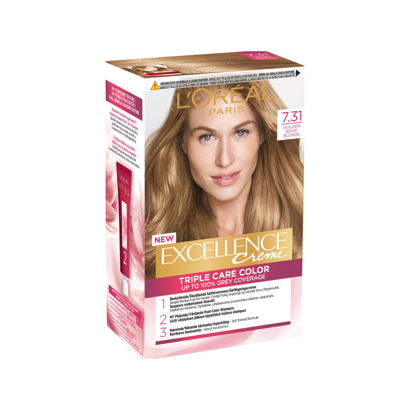 L Oreal Excellence Creme Hair Color Golden Beige Blonde Kpl