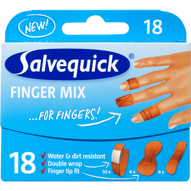 Salvequick Finger Mix Band Aids