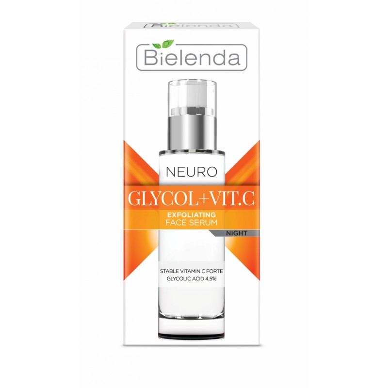 Bielenda Neuro Glicol + Vitamin C Exfoliating Night Face Serum