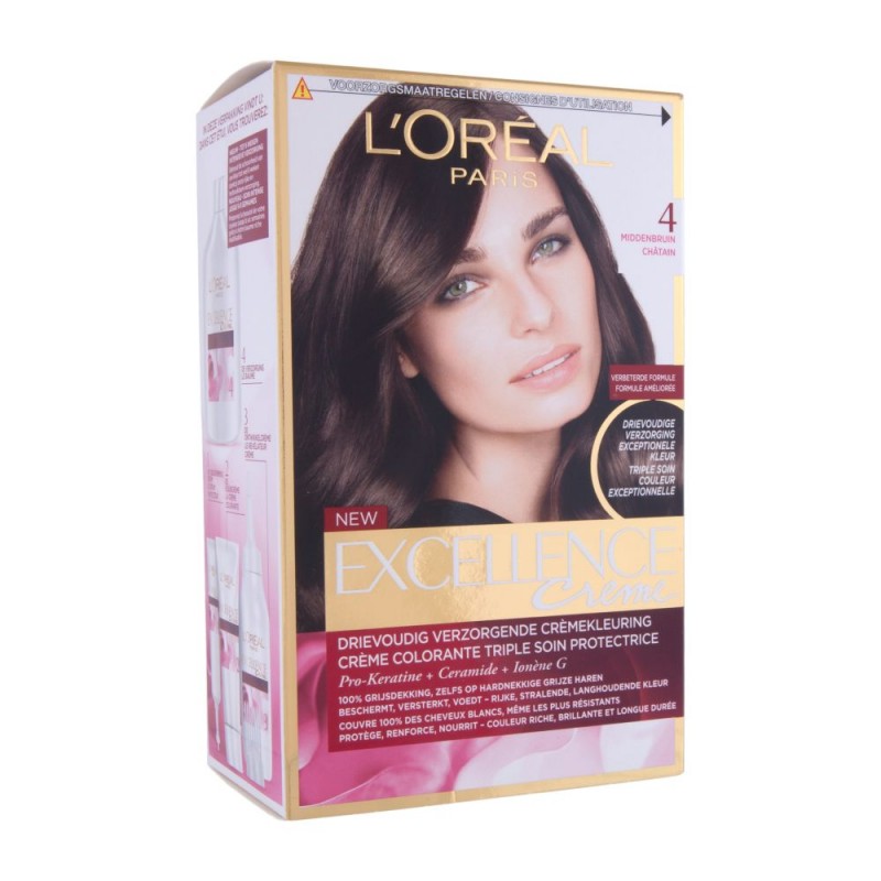 L Oreal Excellence Creme Hair Color 4 Natural Dark Brown 1 Stk