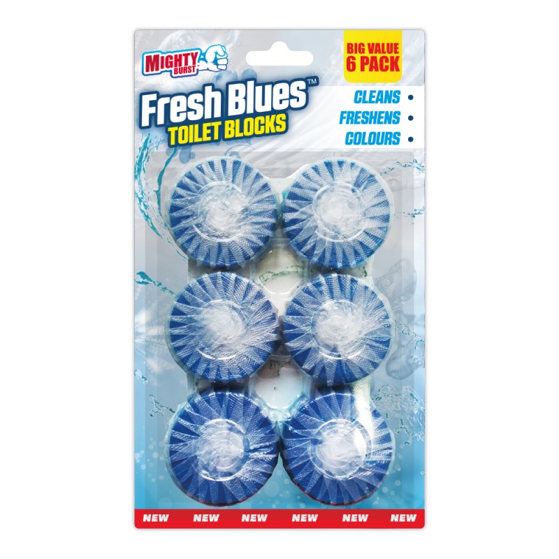 Mighty Burst Fresh Blues Toilet Blocks