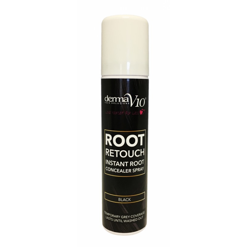 DermaV10 Root Retouch Root Concealer Spray Black