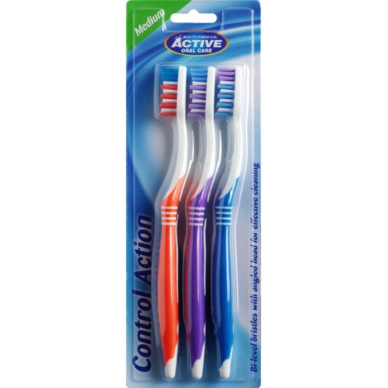 Active Oral Care Control Action Toothbrushes Medium