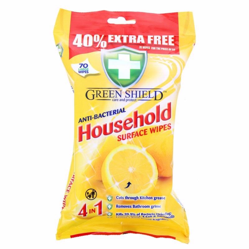 Green Shield Anti-Bacterial Household Surface Wipes