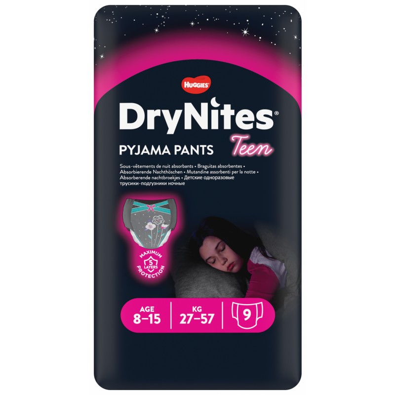 DryNites Girl Pyjama Pants 8-15 Years