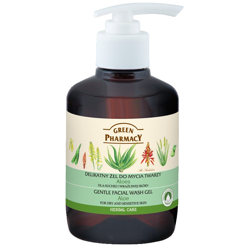 Green Pharmacy Aloe Gentle Facial Wash Gel Sensitive Skin