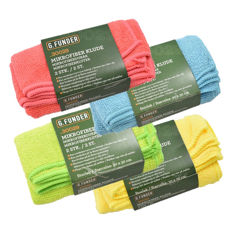 G. Funder Microfiber Rags Assorted 2-pack