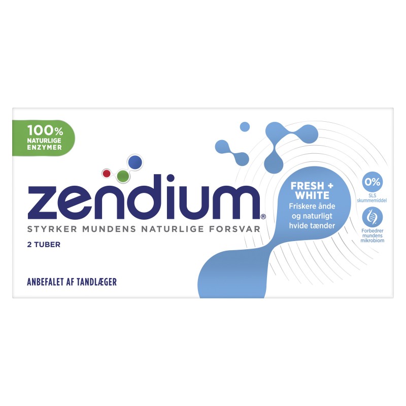 Zendium Fresh + White 2-pack Toothpaste