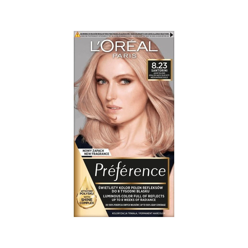 L'Oreal Preference 8.23 Shimmering Rose Gold