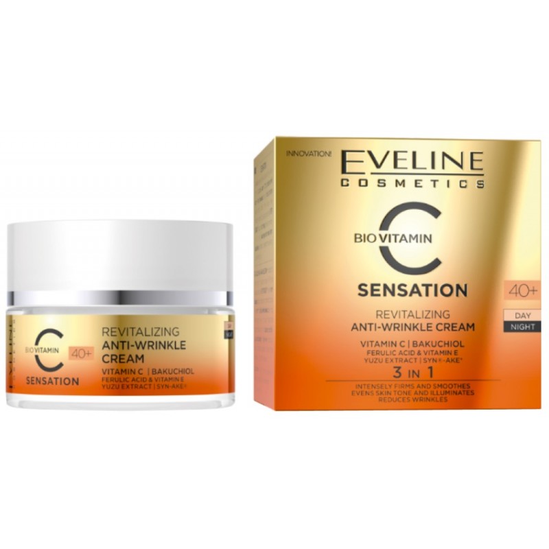 Eveline C Sensation Revitalizing Anti-Wrinkle Day & Night Cream 40+
