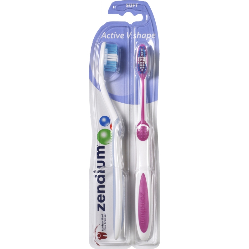 Zendium V-Shape Soft 2-pack Toothbrushes