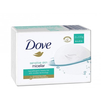 Dove Pure & Sensitive Soap Bar 2 x 100 g