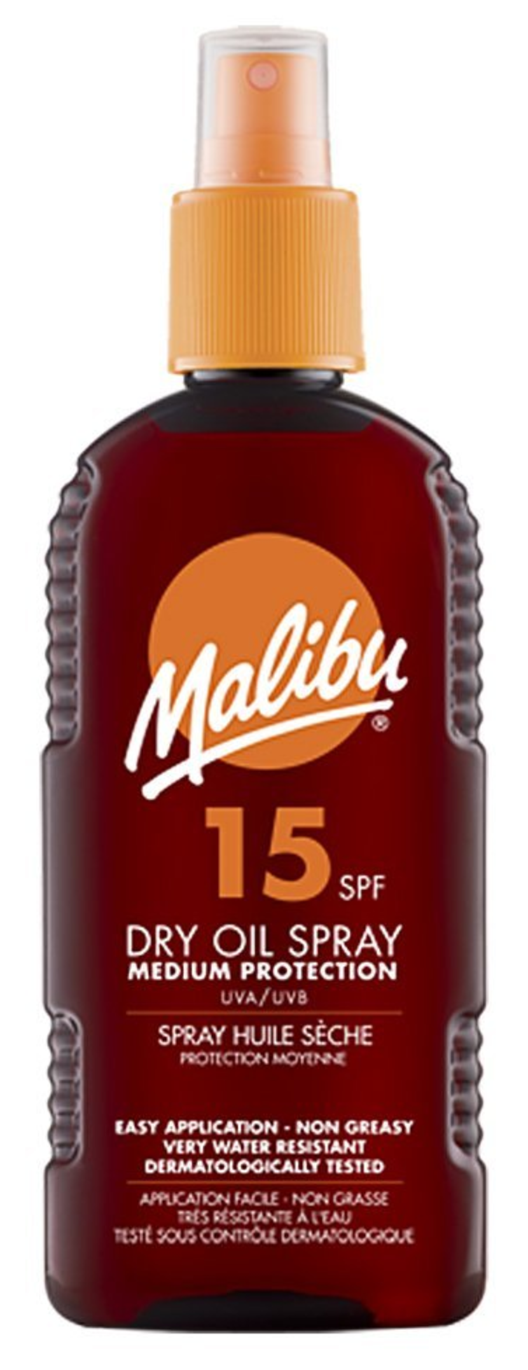 malibu dry oil spray spf 15