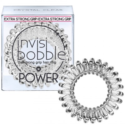 Invisibobble Haarelastiek Extra Strong Power Crystal Clear 3 st