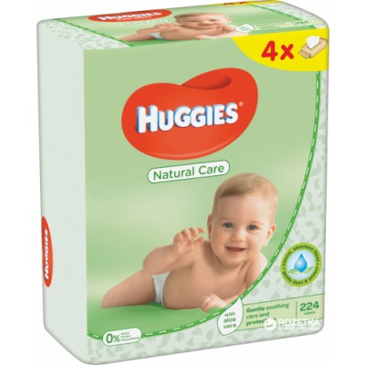 Huggies Baby Wipes Natural Care 224 kpl