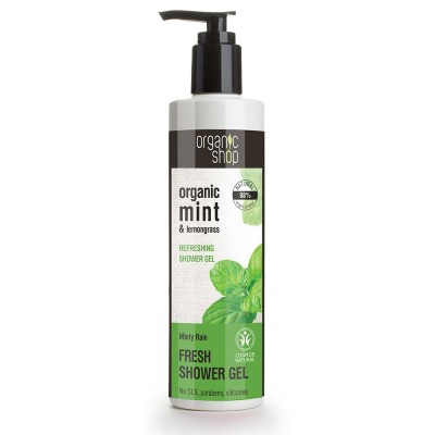 Organic Shop Organic Mint & Lemongrass Refreshing Shower Gel 280 ml