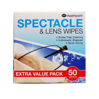 Healthpoint Spectacle & Lens Wipes 50 stk
