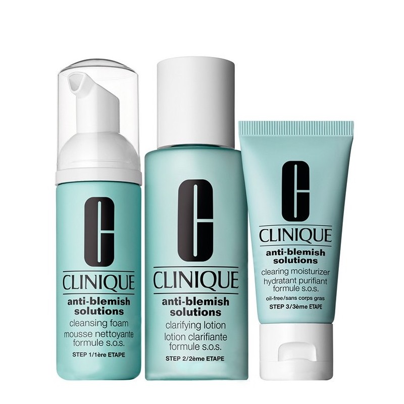 Clinique Anti-Blemish Solutions 3-Step Intro Set 50 ml + 100 ml + 30 ml ...