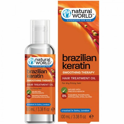 Natural World Brazilian Keratin Hair Treatment Oil 100 ml
