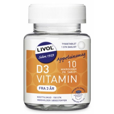 Livol Mono Normal D-Vitamin Tyggetablett 150 stk
