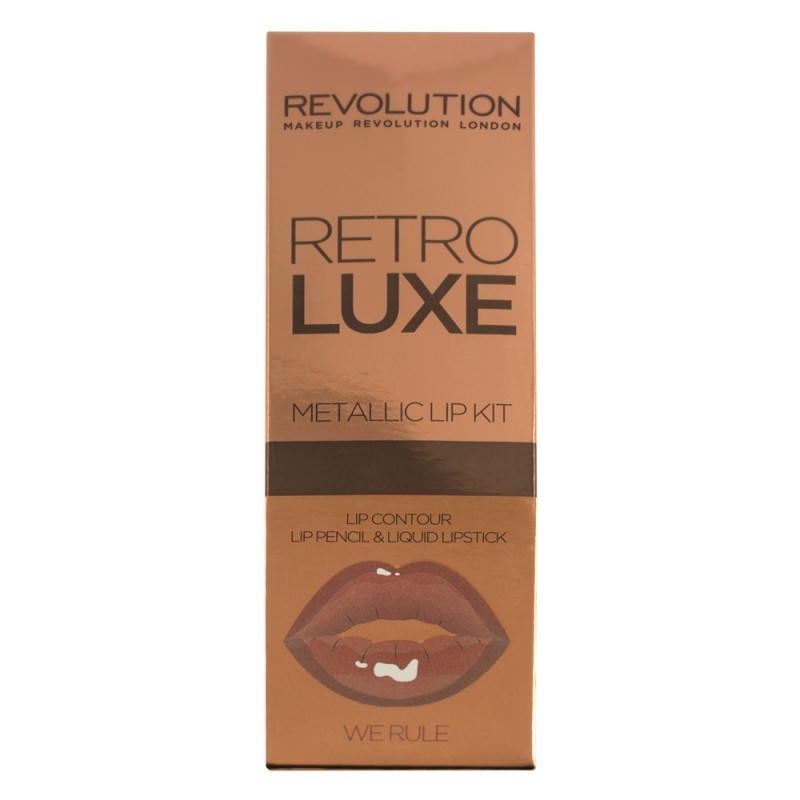 Revolution Makeup Retro Luxe Metallic Lip Kit We Rule 1 St 459 Eur Luxplusnl 