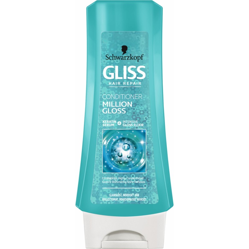 gliss million gloss conditioner - schwarzkopf gliss ultimate repair