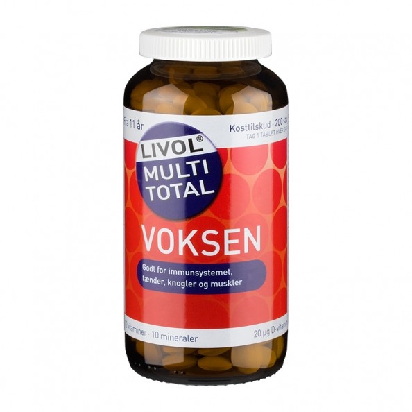 Livol Multi Total Voksen 200 stk. er en all around vitaminpille, som sørger...