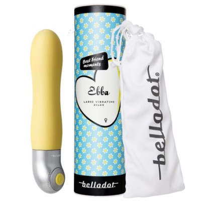 Belladot Ebba Large Vibrating Dildo Yellow 1 pcs