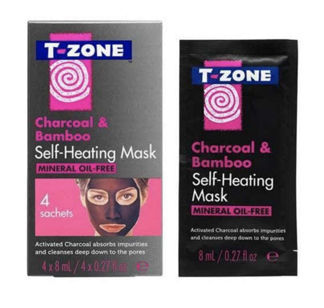 T Zone Charcoal Bamboo Self Heating Mask 4 X 8 Ml 49 95 Kr