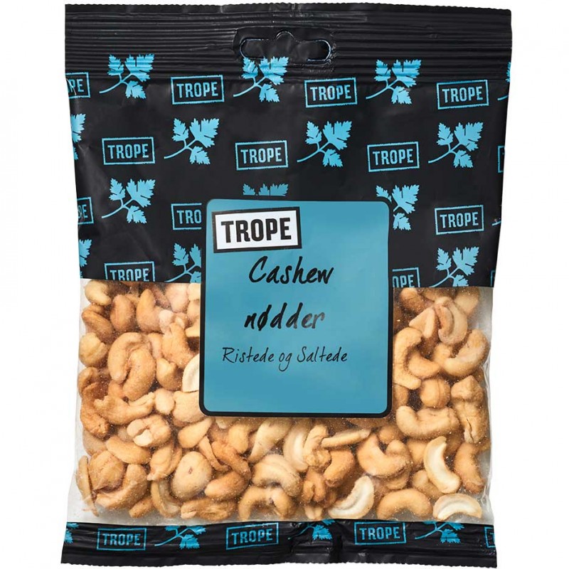 Trope Ristede &amp; Saltede Cashew Nødder 130 g 25.95 kr