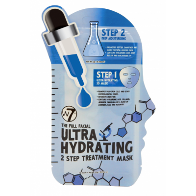 W7 Ultra Hydrating 2 Step Treatment Face Mask 1 kpl