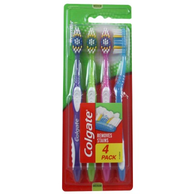 Colgate Premier Clean Toothbrushes Medium 4 stk