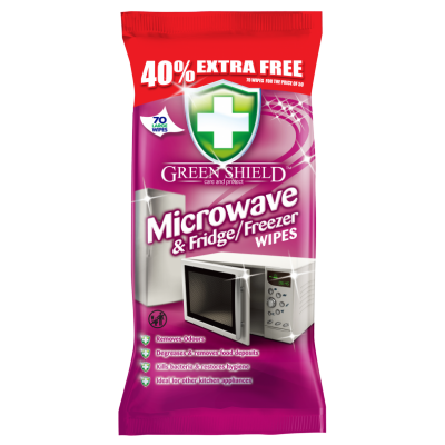 Green Shield Microwave & Fridge & Freezer Wipes 70 pcs
