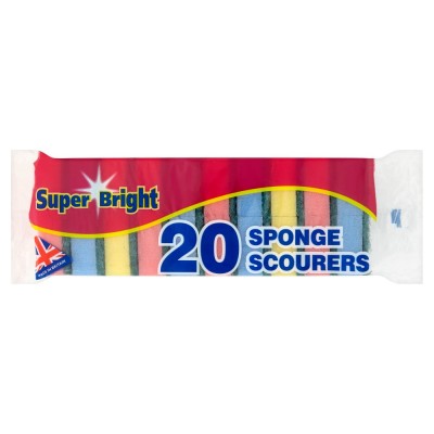 Super Bright Sponge Scourers 20 st