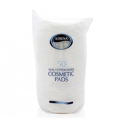 Athena Oval Cotton Cosmetic Pads 50 stk