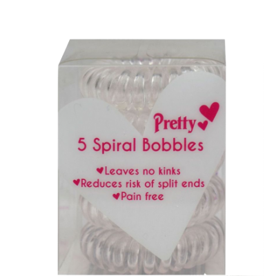 Pretty Spiral Bobbles Clear 5 st