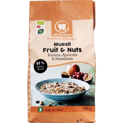 Urtekram Fruit & Nuts Müsli Eco 650 g