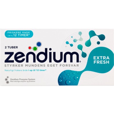 Zendium Extra Fresh 2-pakning Tannkrem 2 x 50 ml