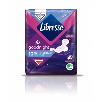 Libresse Goodnight Ultra with Wings 10 st