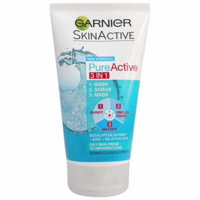 Garnier Pure Active 3in1 Face Scrub 150 ml