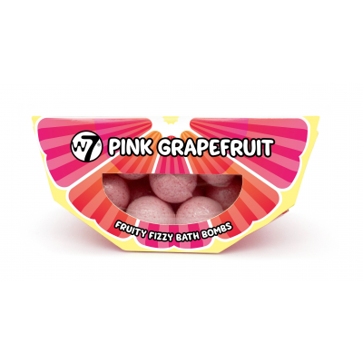 W7 Fruity Frizzy Bath Bombs Pink Grapefruit 10 x 10 g