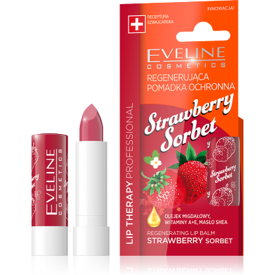 Eveline Lip Therapy Strawberry Sorbet Lip Balm 1 stk