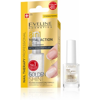 Eveline Nail Therapy 8in1 Total Action Conditioner Golden Shine 12 ml