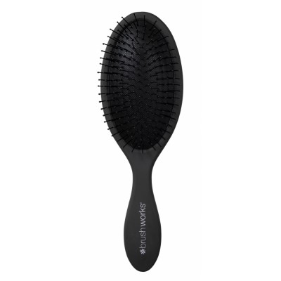 Brush Works Oval Detangling Hair Brush Black 1 stk