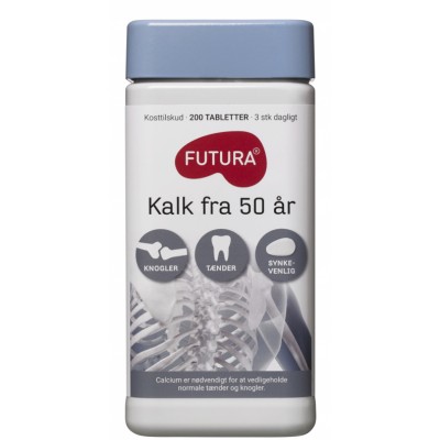 Futura Kalk + D3 + Magnesium 50+ 200 stk