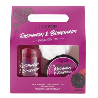 I Love Cosmetics Raspberry & Blackberry Delicious Duo 500 ml + 200 ml + 1 stk