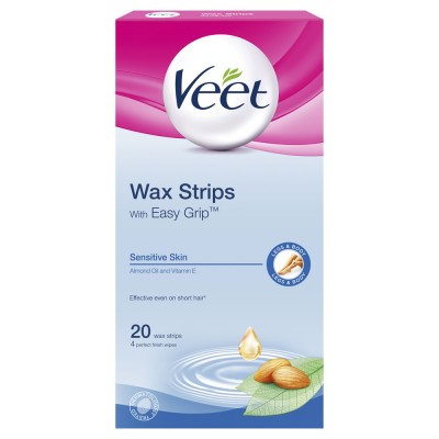 Veet Wax Strips Sensitive Skin 20 kpl