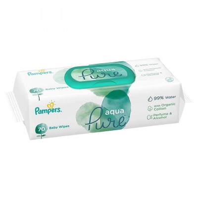 Pampers Aqua Pure Baby Wipes 70 kpl