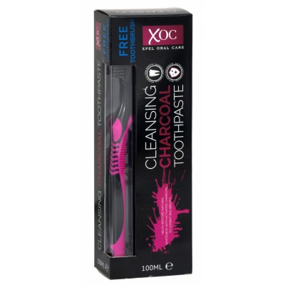 XOC Cleansing Charcoal Tannkrem & Tannbørste 100 ml + 1 stk